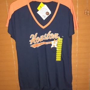 Houston Astros women's tshirt orange n blue